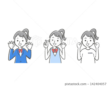 高中女生製服：西裝外套、背心、運動服 142404057