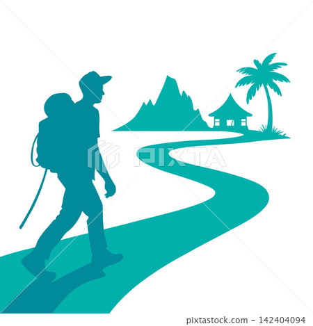 World Tourism Day Backpacker Vector Illustration World Tourism Day Backpacker Vector Illustration 142404094