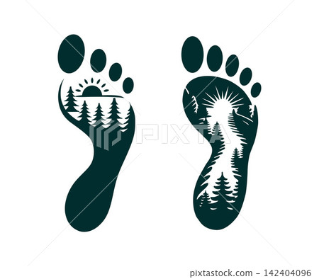 World Tourism Day Nature Footprint Vector Illustration World Tourism Day Nature Footprint Vector Illustration 142404096