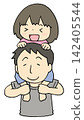 Dad piggybacking a girl 142405544