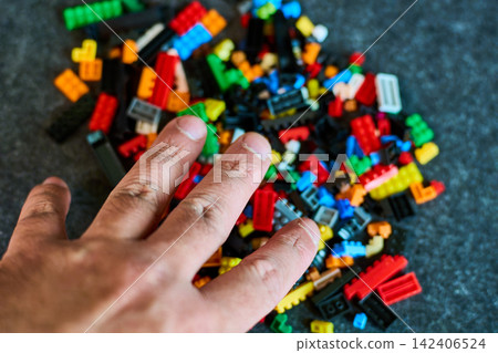 Colorful Building Blocks Scattered on Surface Colorful Building Blocks Scattered on Surface 142406524