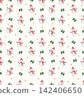 seamless pattern with snowman 142406650