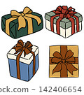 vector set of colorful gift boxes 142406654