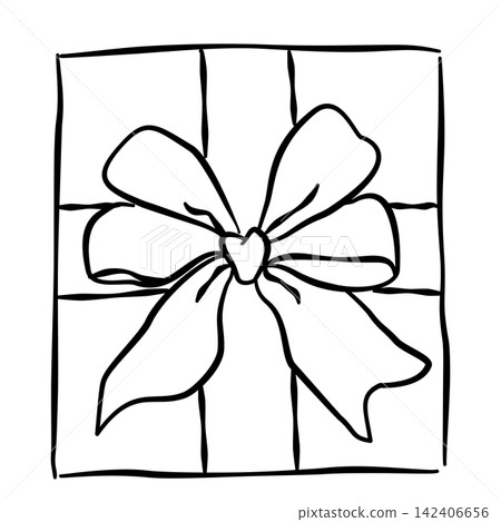 black gift box with a bow black gift box with a bow 142406656