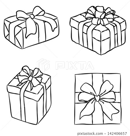 vector set of gift boxes 142406657