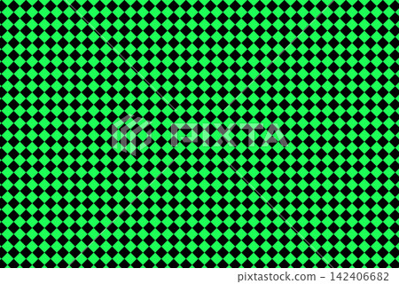 Green and black diamond pattern, geometric rhombus background for argyle fabric. Decorative plaid wallpaper and dance floor design on green backdrop. Green and black diamond pattern, geometric rhombus background for argyle fabric. Decorative plaid wallpaper and dance floor design on green backdrop. 142406682