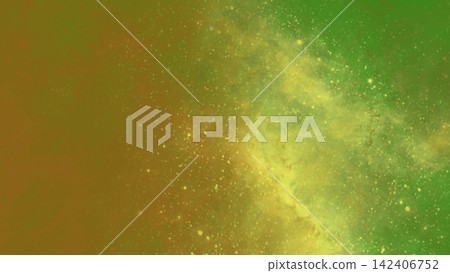 插圖以黃綠色、宇宙般的粉狀紋理為背景。 142406752