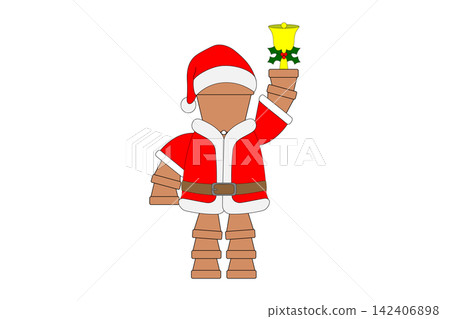 Pot doll wearing a Santa Claus outfit Pot doll wearing a Santa Claus outfit 142406898