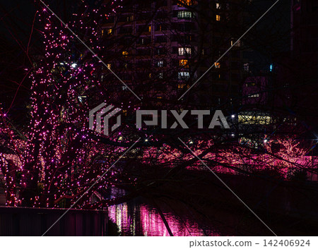 粉紅色的發光燈光 粉紅色的發光燈光 142406924