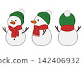 Japanese winter snowman, 2 tiers 142406932