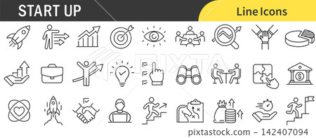 Startup icon set Startup icon set 142407094
