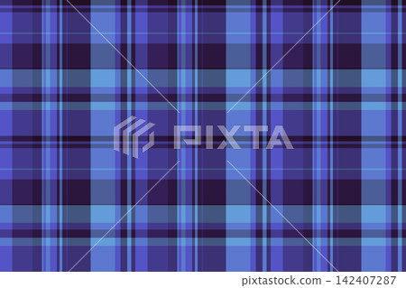 Network check plaid vector, business tartan texture textile. Panel fabric pattern seamless background in blue and indigo colors. Network check plaid vector, business tartan texture textile. Panel fabric pattern seamless background in blue and indigo colors. 142407287