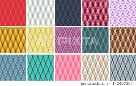 Argyle bundle featuring designs for warmth, comfort, and family life. Vector patterns perfect for blankets, pillows, throws, casual wear, and digital projects. Argyle bundle featuring designs for warmth, comfort, and family life. Vector patterns perfect for blankets, pillows, throws, casual wear, and digital projects. 142407305