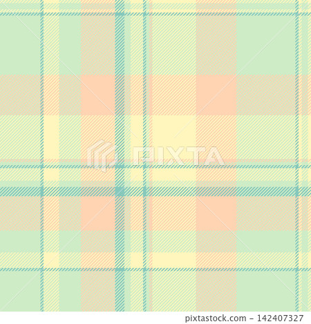Bedroom background fabric texture, art check tartan seamless. Small vector plaid textile pattern in light and teal colors. Bedroom background fabric texture, art check tartan seamless. Small vector plaid textile pattern in light and teal colors. 142407327