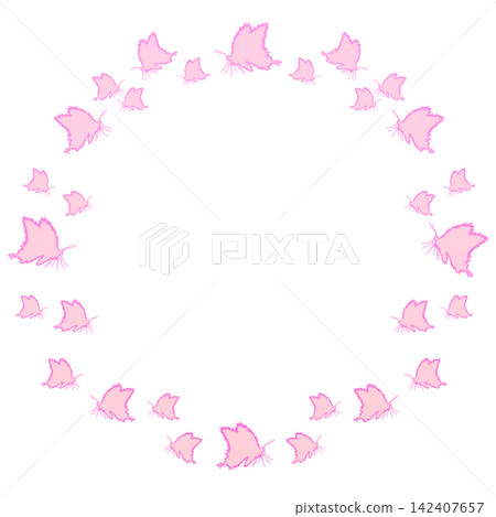 Flame butterfly ring frame (pink) 142407657
