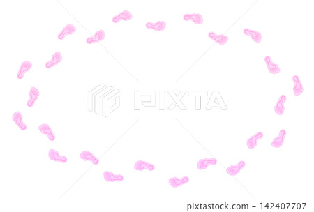 Slime footprint ring frame (pink) Slime footprint ring frame (pink) 142407707