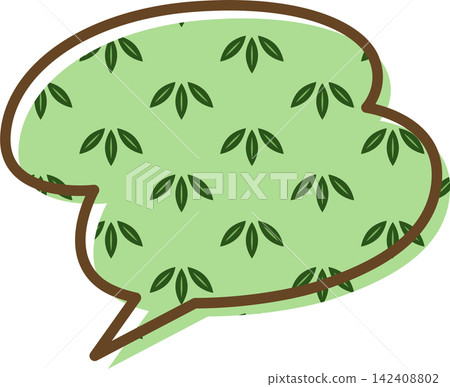 帶有圖案的單一對話氣泡圖標 帶有圖案的單一對話氣泡圖標 142408802