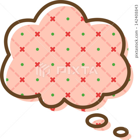 Individual speech bubble icons with patterns 142408843