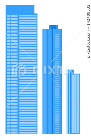 This is a blue building illustration. This is a blue building illustration. 142409332