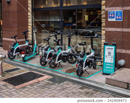 [LUUP] Sharing service for electric assist bicycles and electric kickboards that allows reservations and payments using smartphones 142409471