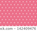 Japanese pattern with hemp leaf motif, pink and white Japanese pattern background 142409476