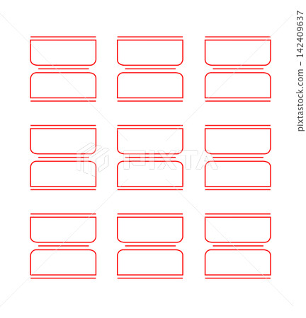 Korea style label paper, vector 142409637