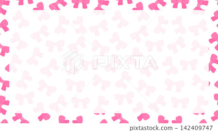 Pink ribbon frame Pink ribbon frame 142409747