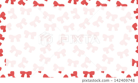 Red ribbon frame Red ribbon frame 142409748