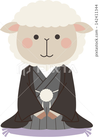 穿著和服的綿羊 穿著和服的綿羊 142411344