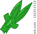 fresh pandan leaves culinary ingredients 142411514