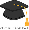graduation cap illustration 142411521