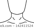 human neck line illustration 142411524