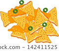 illlustration of nachos salsa cheese 142411525