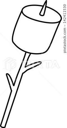 marshmallow on a stick icon marshmallow on a stick icon 142411530