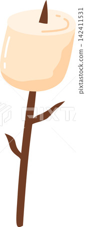 marshmallow on a stick snack camping 142411531