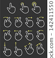 Touch screen finger gestures icon set 142411550