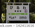 Kushiro Main Line, Biruwa Station, Station Name Sign 142411616