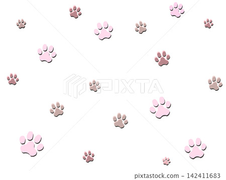 Cute paw prints Cute paw prints 142411683