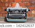 Retro vintage typewriter 142412637