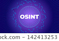 Open Source Intelligence Concept Background with Digital Network Connections, Futuristic Data Analytics Visualization 142413253