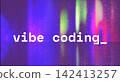 Holographic Vibe Coding Aesthetic with Glowing Purple Neon Interface, Futuristic Digital Art and Trendy Tech Culture Vector 142413257