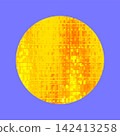 Golden Yellow Silicon Wafer Semiconductor Disc with Intricate Circuit Patterns on Blue Background Representing Advanced Microchip Manufacturing 142413258