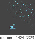 Neural Grid Futuristic Data Connections. Vector background 142413525