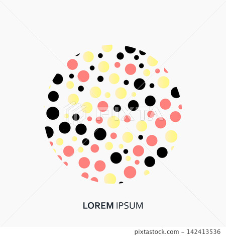 Vector Abstract Dot Circles Set Vector Abstract Dot Circles Set 142413536