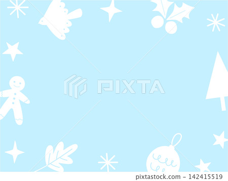 北歐風格聖誕相框插畫素材 北歐風格聖誕相框插畫素材 142415519