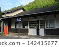Ashio Station on the Watarase Keikoku Railway, with its morning atmosphere. 142415677