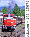 A frontal shot of a diesel locomotive on the Watarase Keikoku Railway. 142415679
