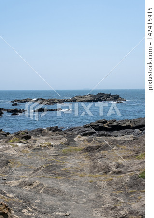 A landscape of a rocky coastline on Jogashima Island in Miura City, Kanagawa Prefecture. A landscape of a rocky coastline on Jogashima Island in Miura City, Kanagawa Prefecture. 142415915