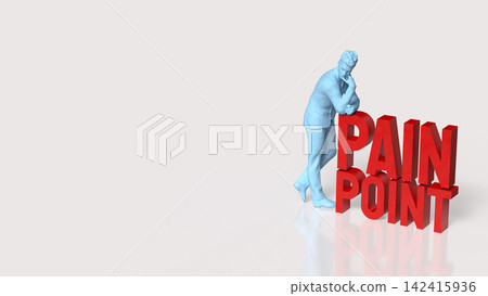 Businessman Analyzing Customer Pain Points 3d render. Businessman Analyzing Customer Pain Points 3d render. 142415936