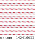 Seamless pattern of Christmas Candy Canes. Watercolor illustration of a peppermint stripes print. Hand drawn sketch on white isolated background. Water color art image. A cute design wrapping paper 142416033